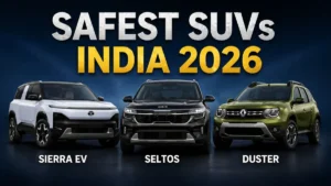 Safest SUVs India 2026: Sierra EV, Seltos, Duster Safety Comparison Guide