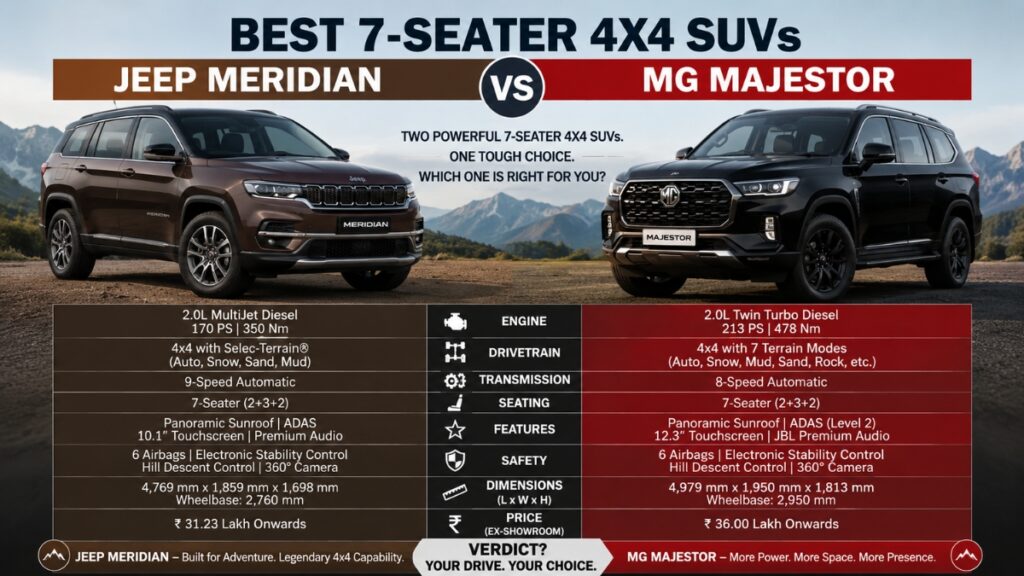 Best 7-Seater 4x4 SUVs