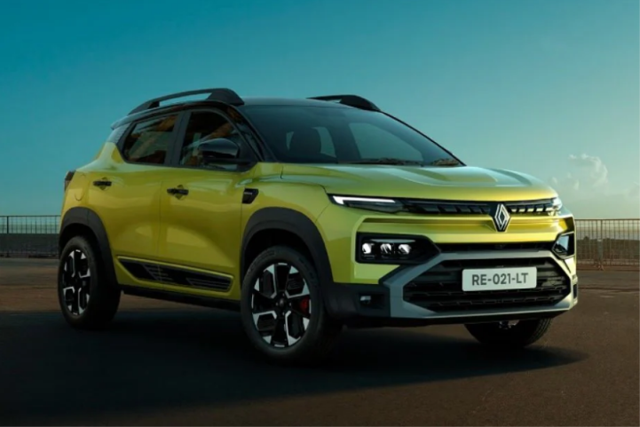 2026 Renault Kiger compact SUV in red showcasing its updated design, LED lights, alloy wheels, and modern styling.