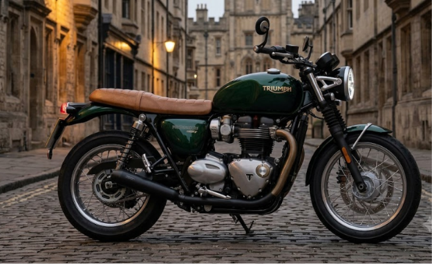 Triumph Speed Twin 1200 RS modern classic motorcycle with premium gold accents, 1200cc parallel-twin engine, and sporty roadster styling.